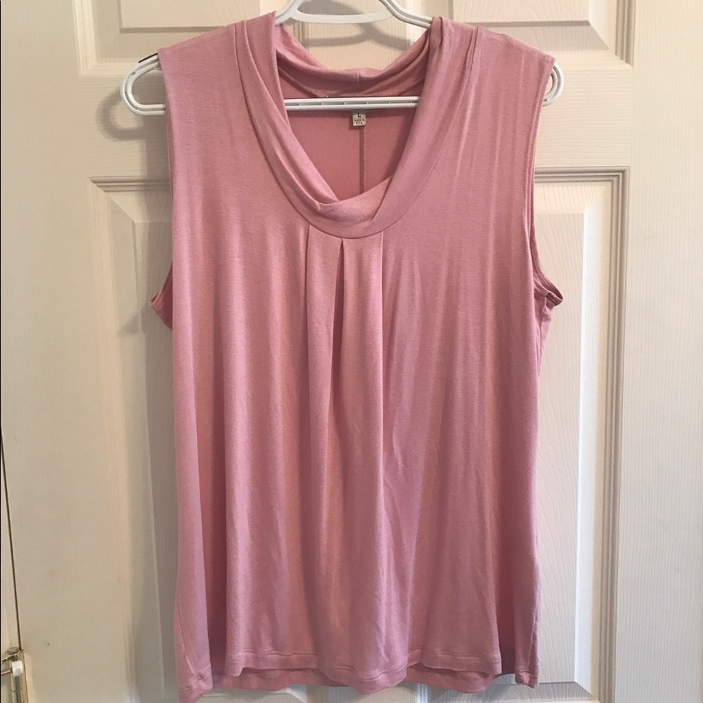 Vintage Suzie Mauve Tank Top Size Large Soft Minimalist Retro EUC